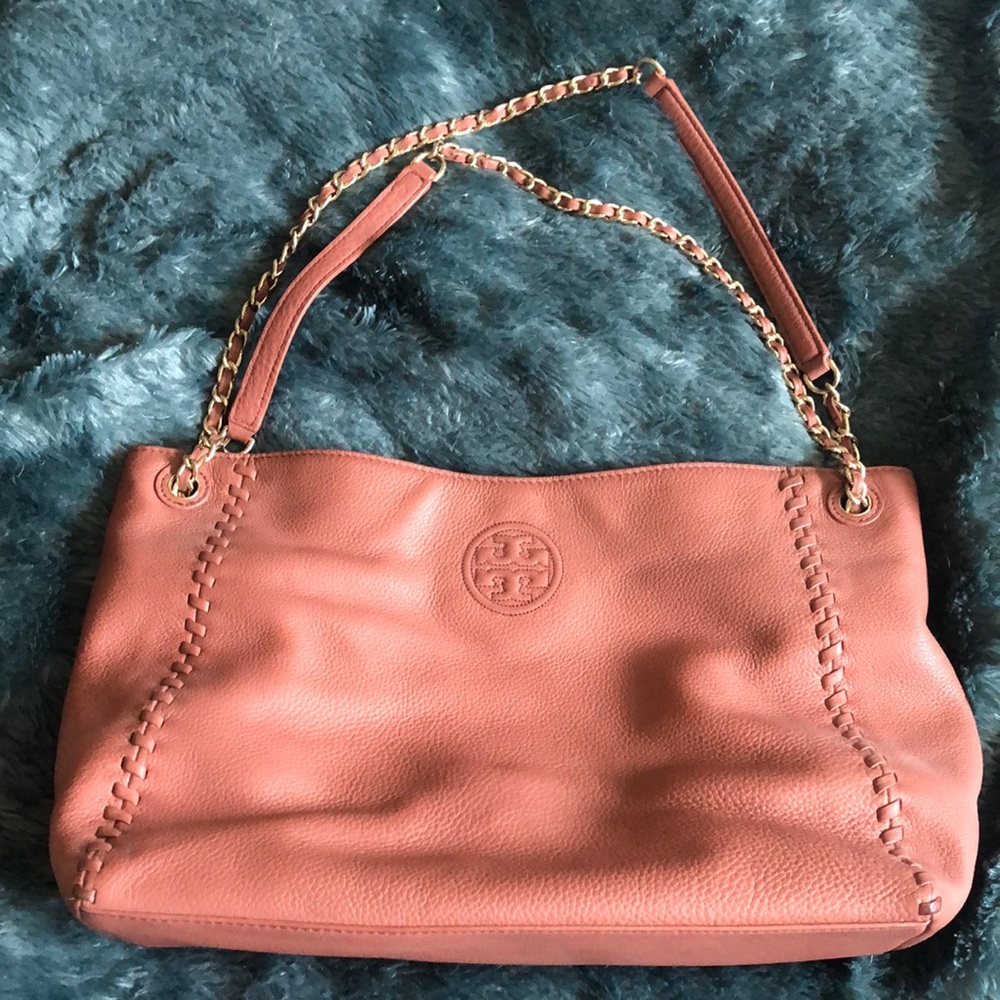 Pink Tory Burch Marion zip tote. *wallet separate